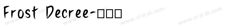 Frost Decree字体转换